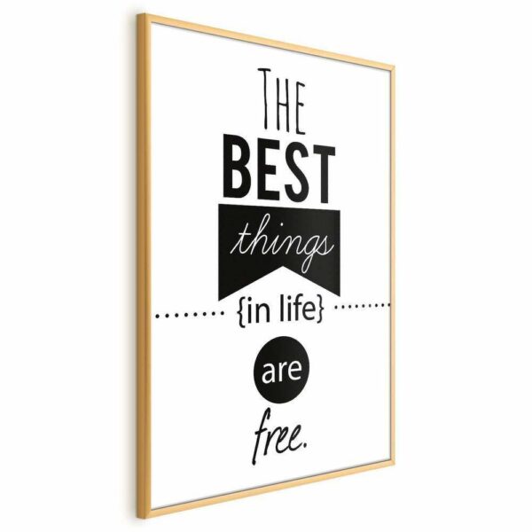 Plakat - The best things in life are free