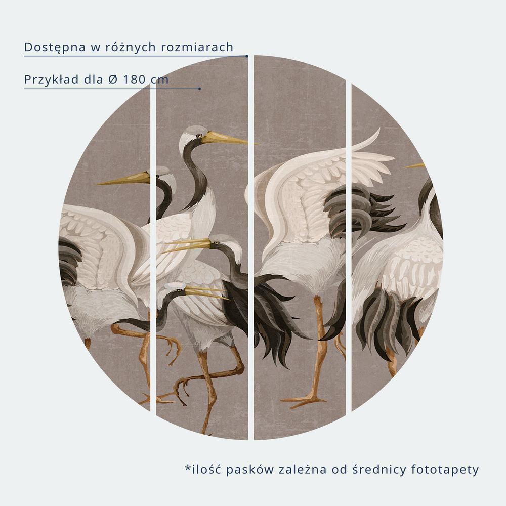 Fototapeta okrągła - Śródziemnomorski krajobraz - stary gobelin ze wzgórzem i jeziorem - obrazek 6