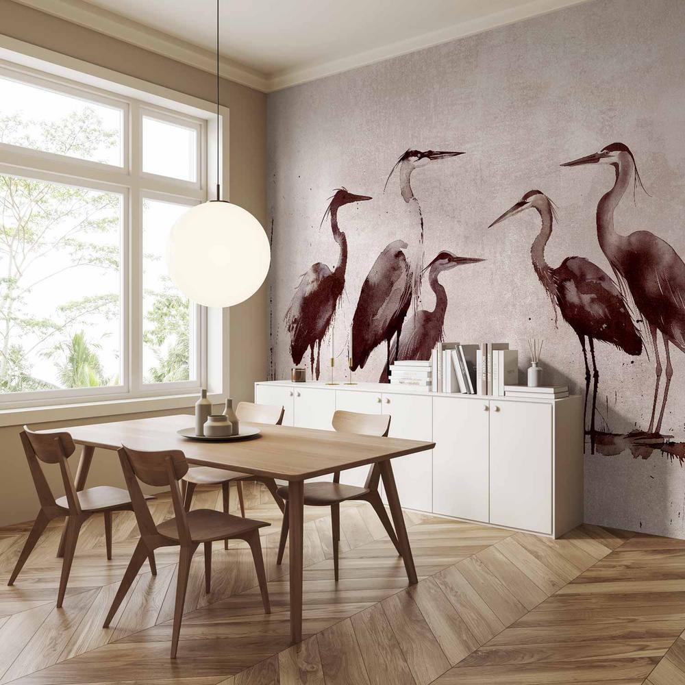 Fototapeta - Czaple malowane tuszem