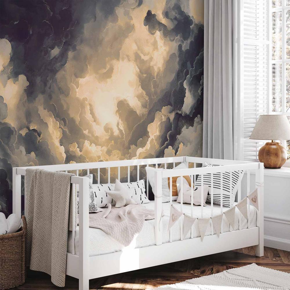 Fototapeta - Epicka gra światła: Słońce walczące o dominację nad chmurami