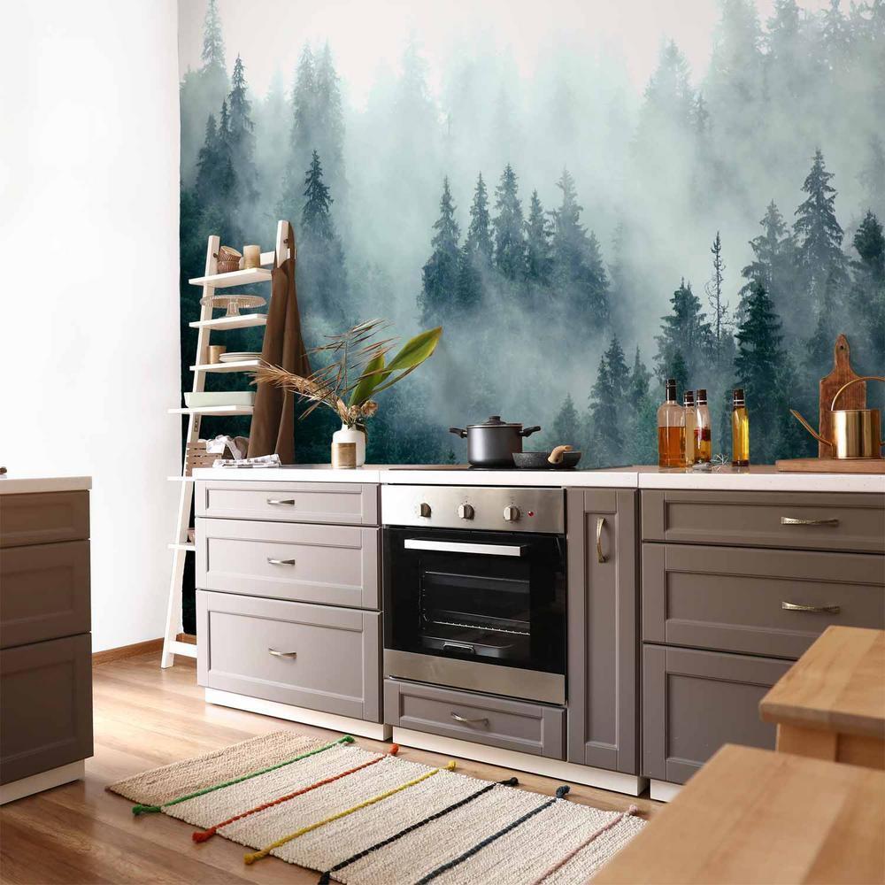 Fototapeta - Górski las (ciemny zielony)