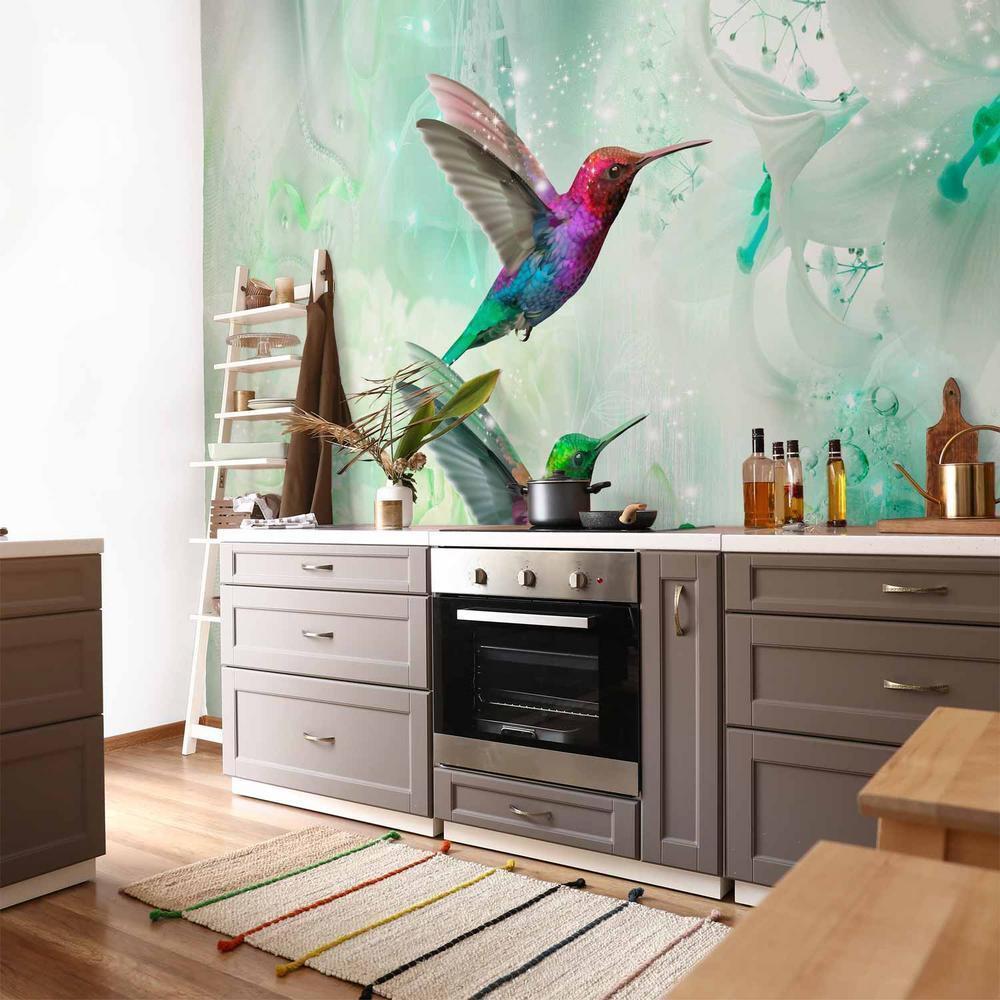 Fototapeta - Kolorowe kolibry (zielony)