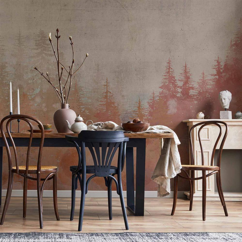 Fototapeta - Las o zachodzie słońca