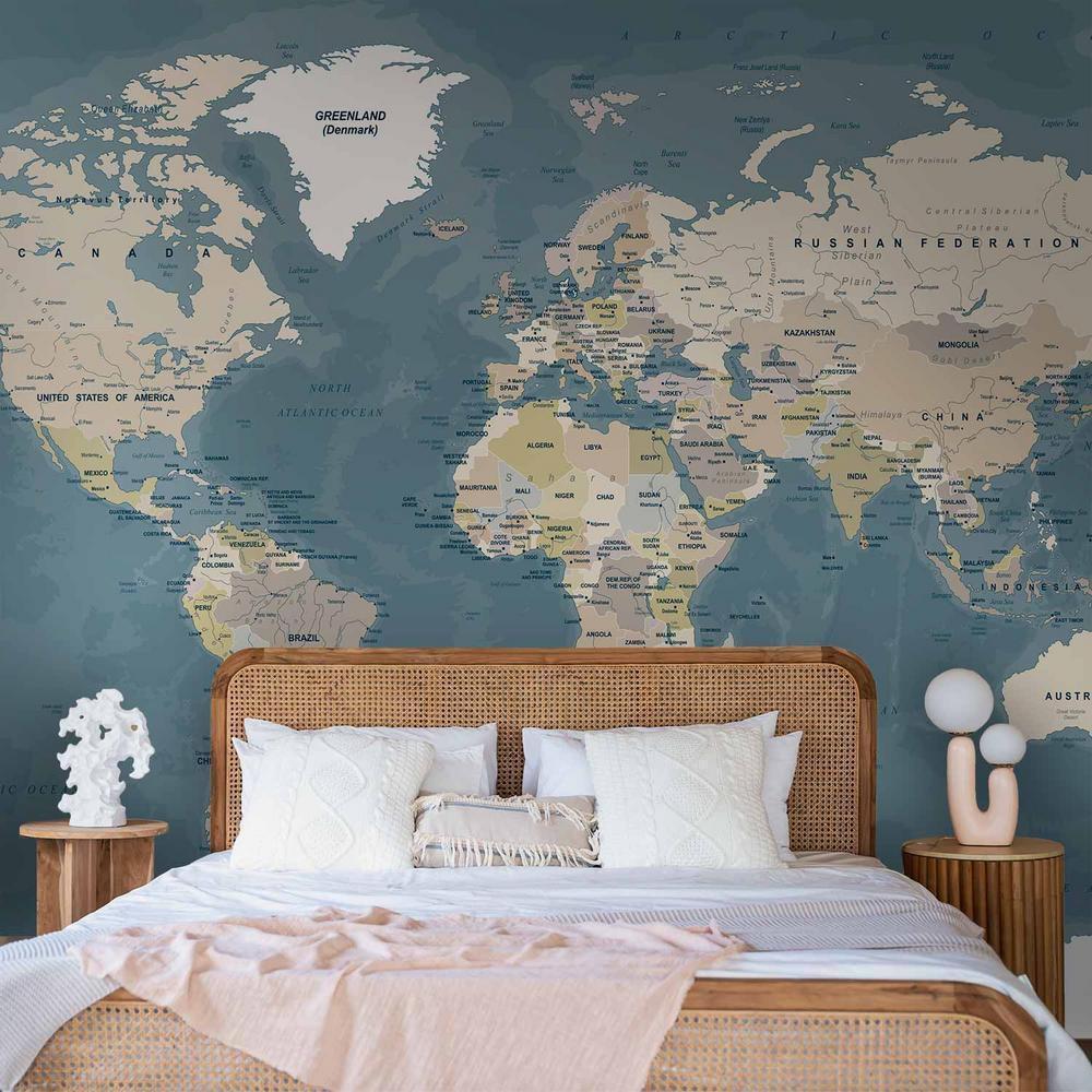 Fototapeta - Mapa świata vintage