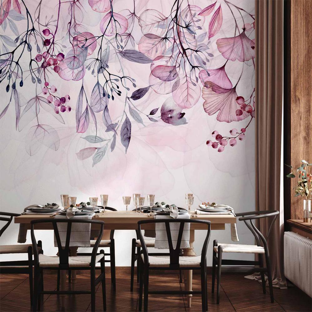 Fototapeta - Mglista natura - różowy