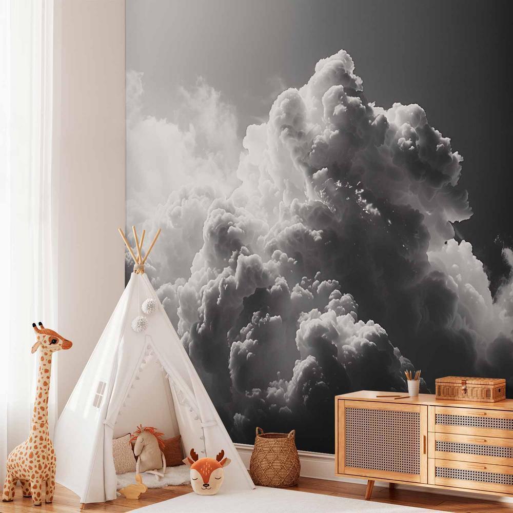 Fototapeta - Nadzwyczajne zjawisko: Słońce rozświetlające ciemne chmury