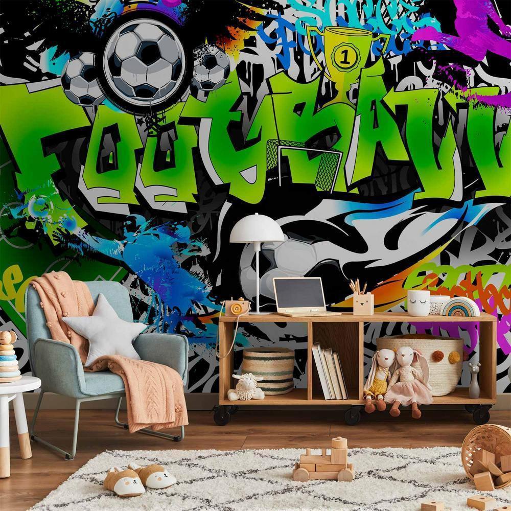 Fototapeta - Piłkarskie graffiti