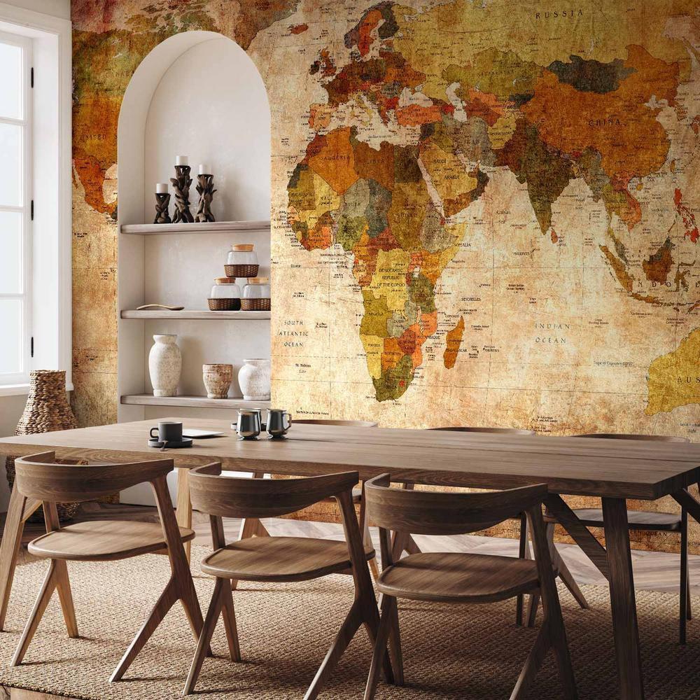 Fototapeta - Stara mapa świata