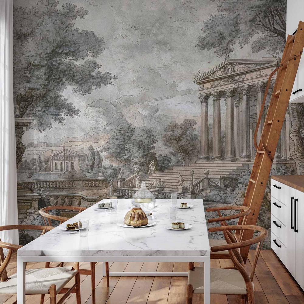 Fototapeta - Świątynia na wzgórzu - grecka architektura w stonowanej kolorystyce