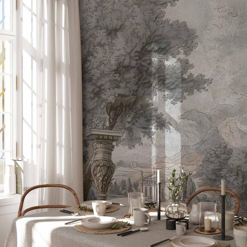 Fototapeta - Świątynia na wzgórzu - grecka architektura w stonowanej kolorystyce