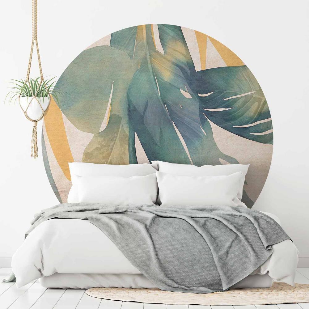 Fototapeta okrągła - Akwarelowy tropik