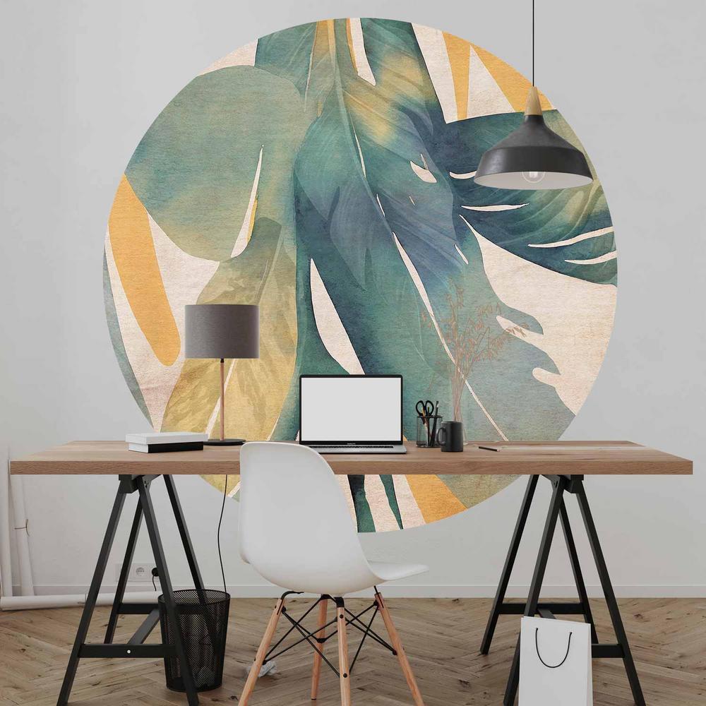 Fototapeta okrągła - Akwarelowy tropik