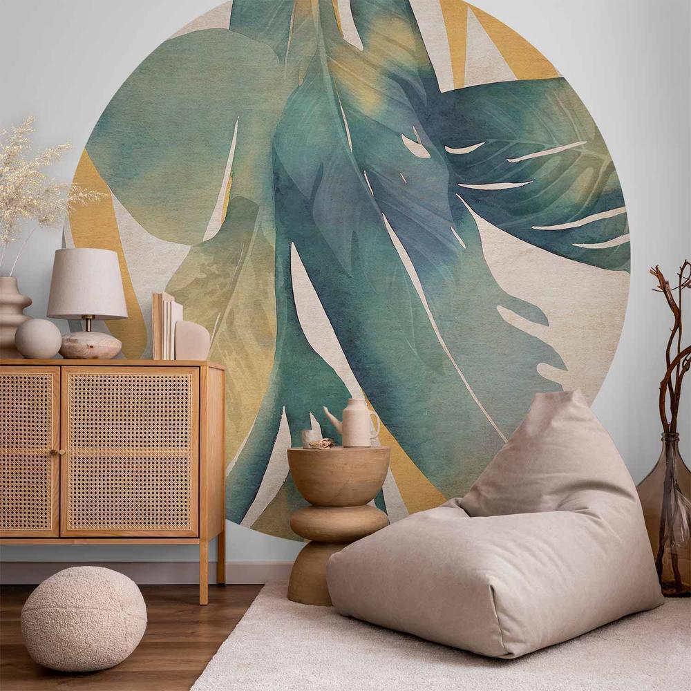 Fototapeta okrągła - Akwarelowy tropik