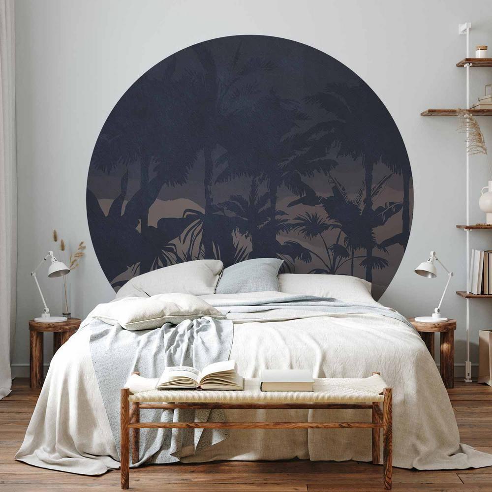 Fototapeta okrągła - Dżungla nocą