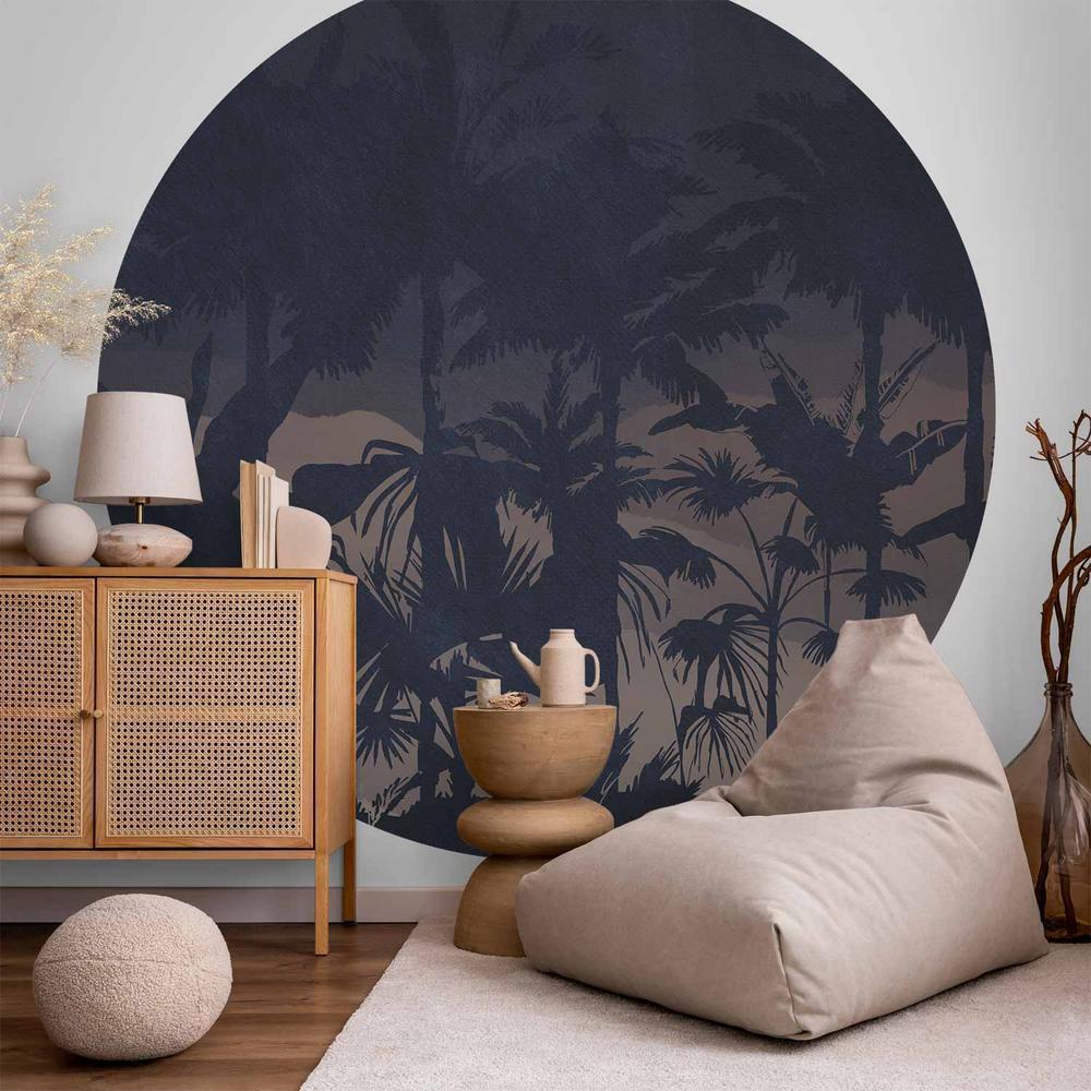 Fototapeta okrągła - Dżungla nocą