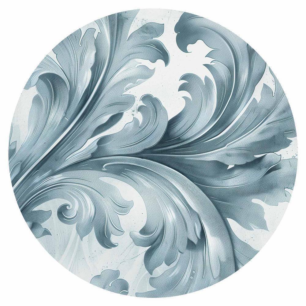 Fototapeta okrągła - Kamienny ornament w stylu barokowym