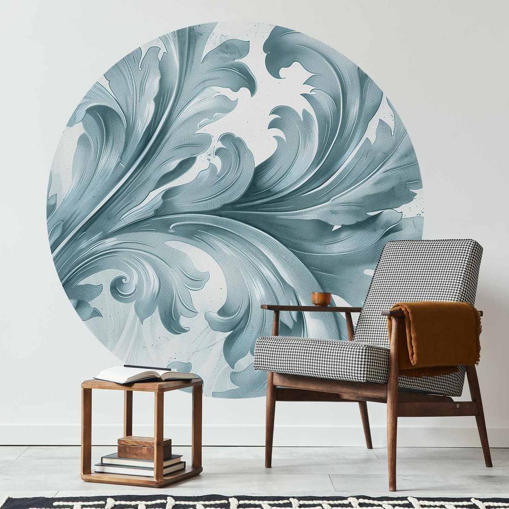 Fototapeta okrągła - Kamienny ornament w stylu barokowym