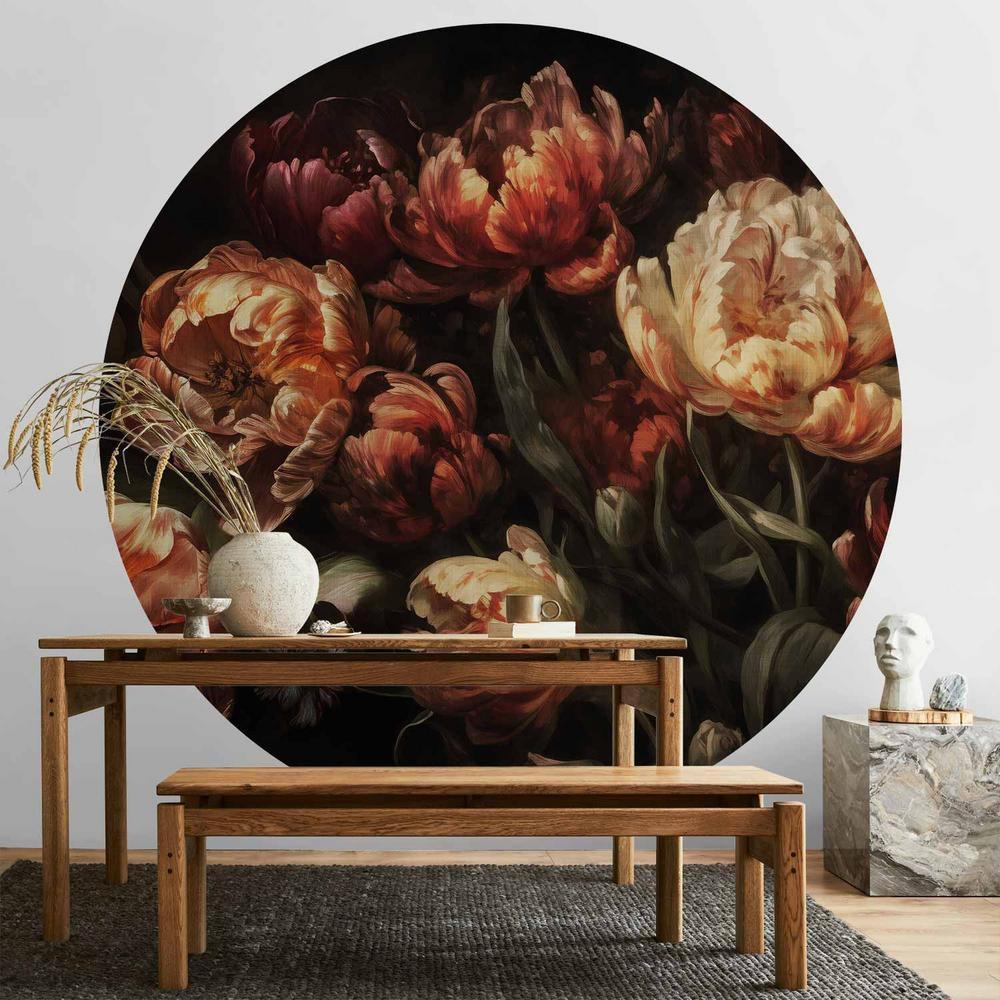 Fototapeta okrągła - Kwitnące tulipany