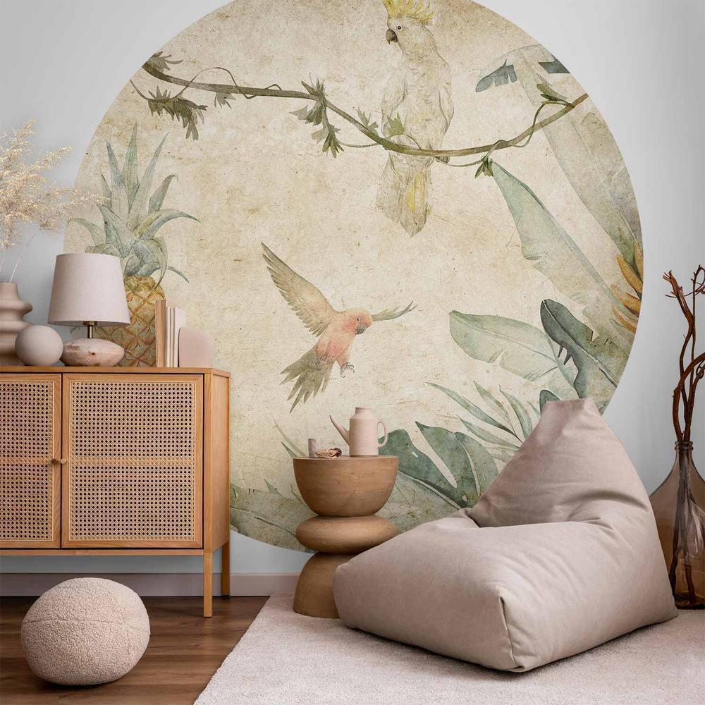 Fototapeta okrągła - Papugi w dżungli