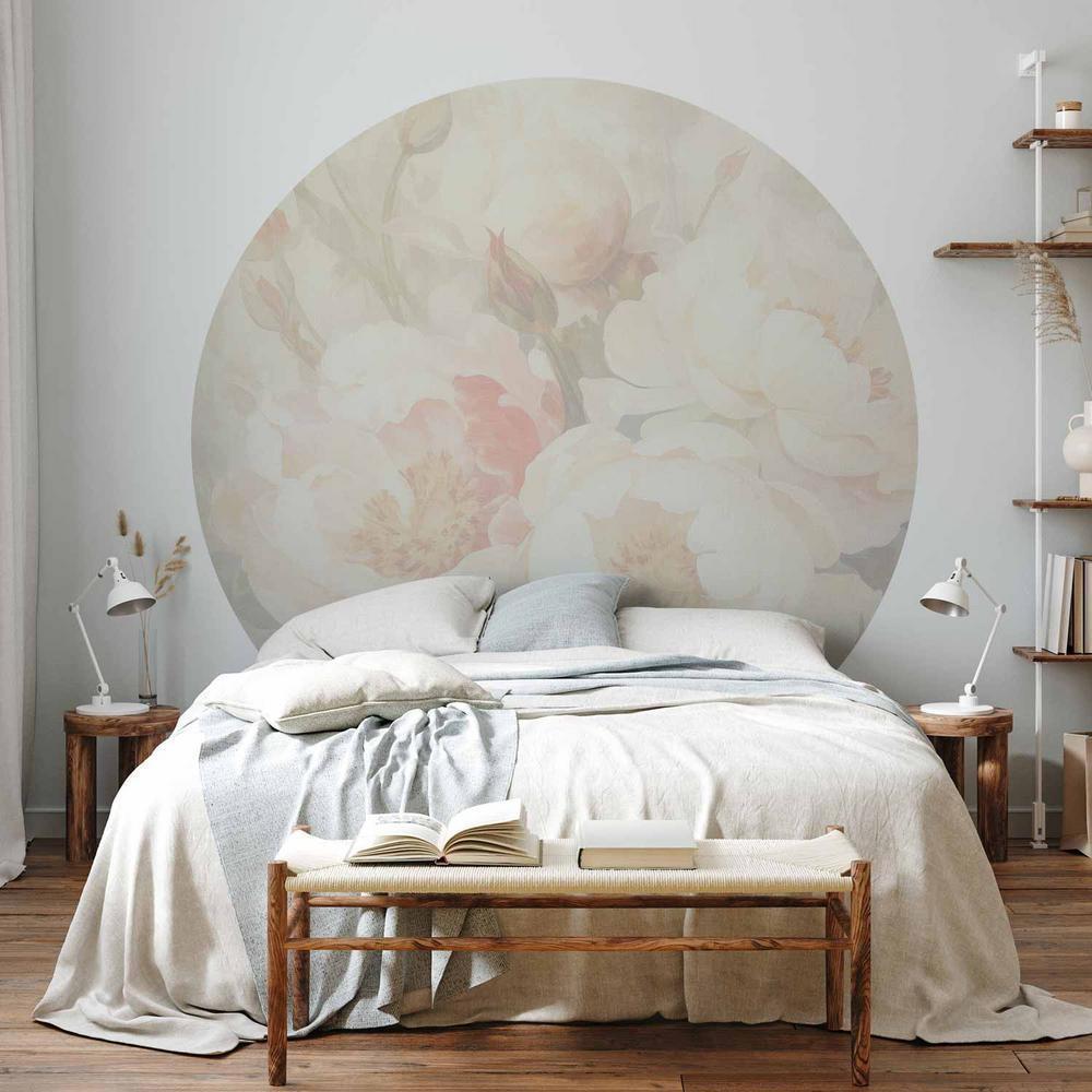 Fototapeta okrągła - Piwonie we mgle