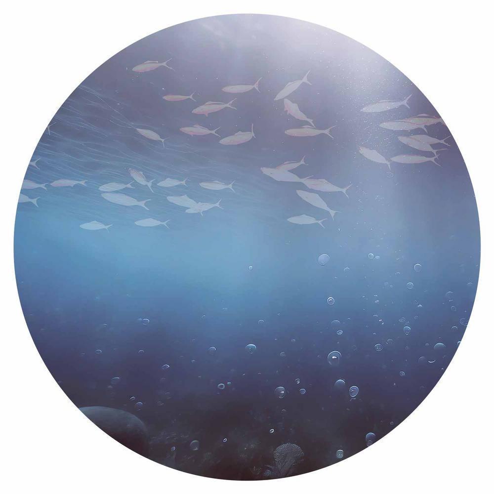 Fototapeta okrągła - Rybki w głębinach