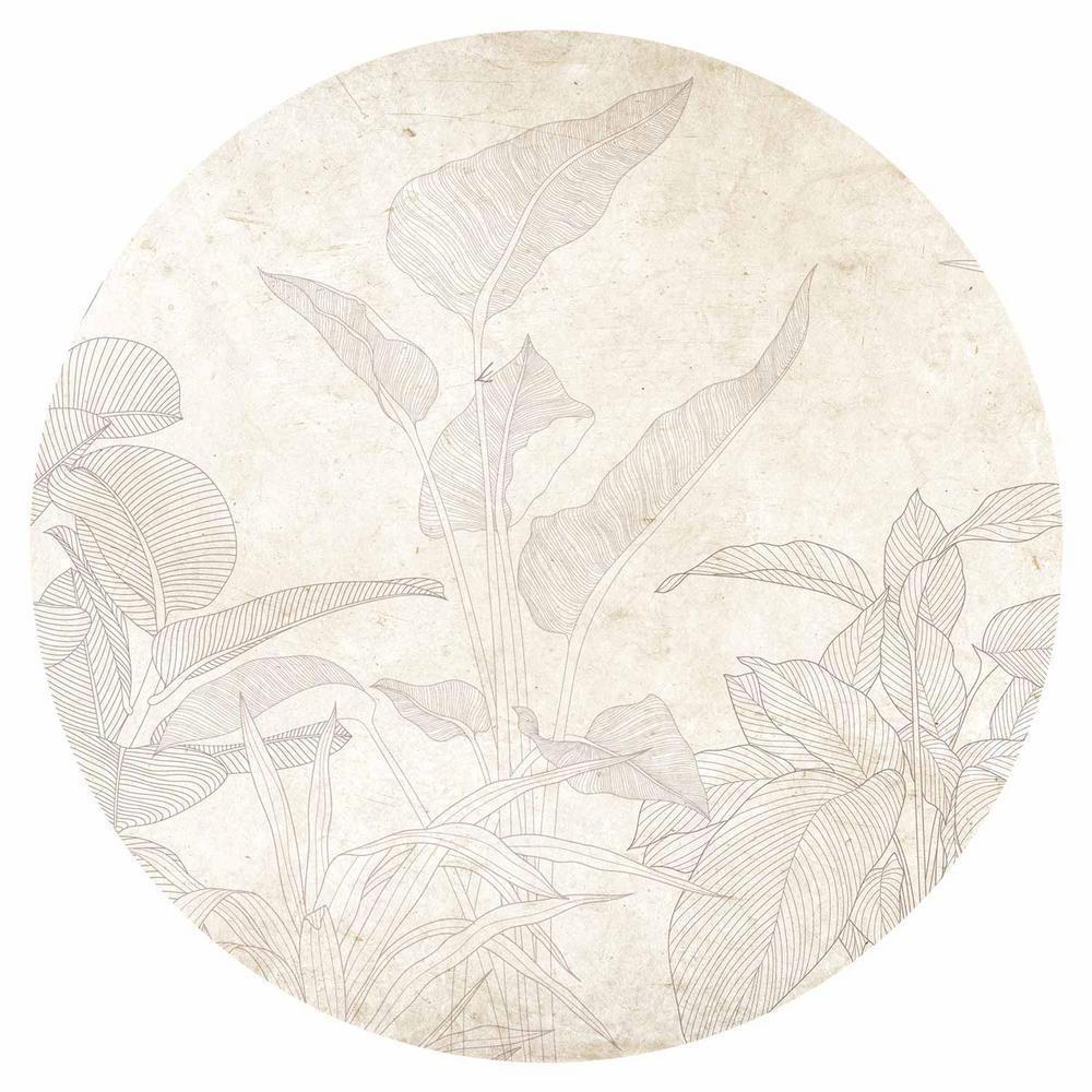 Fototapeta okrągła - Subtelne egzotyczne rośliny