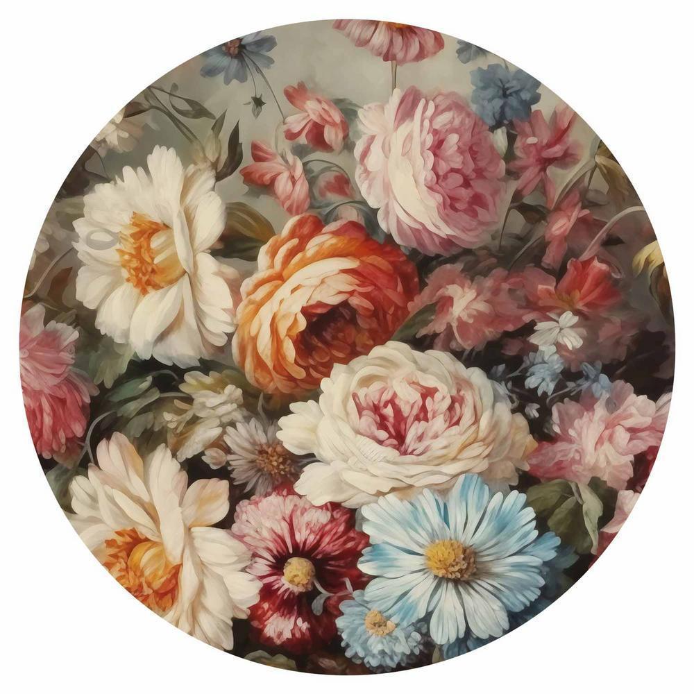 Fototapeta okrągła - Zapach ogrodowych kwiatów