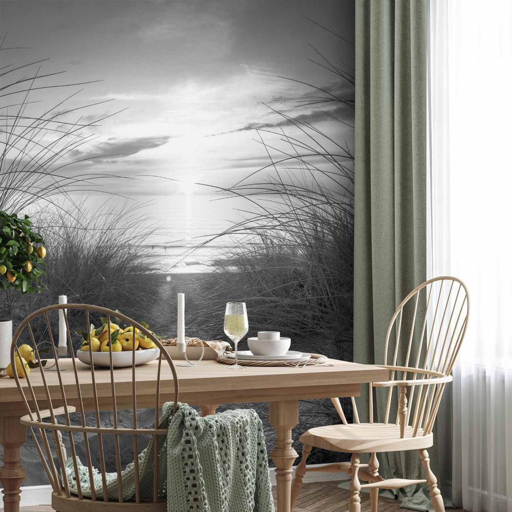 Fototapeta - plaża (czarno-biały)