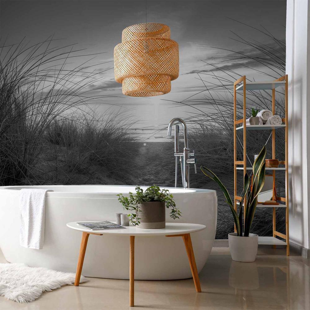 Fototapeta - plaża (czarno-biały)