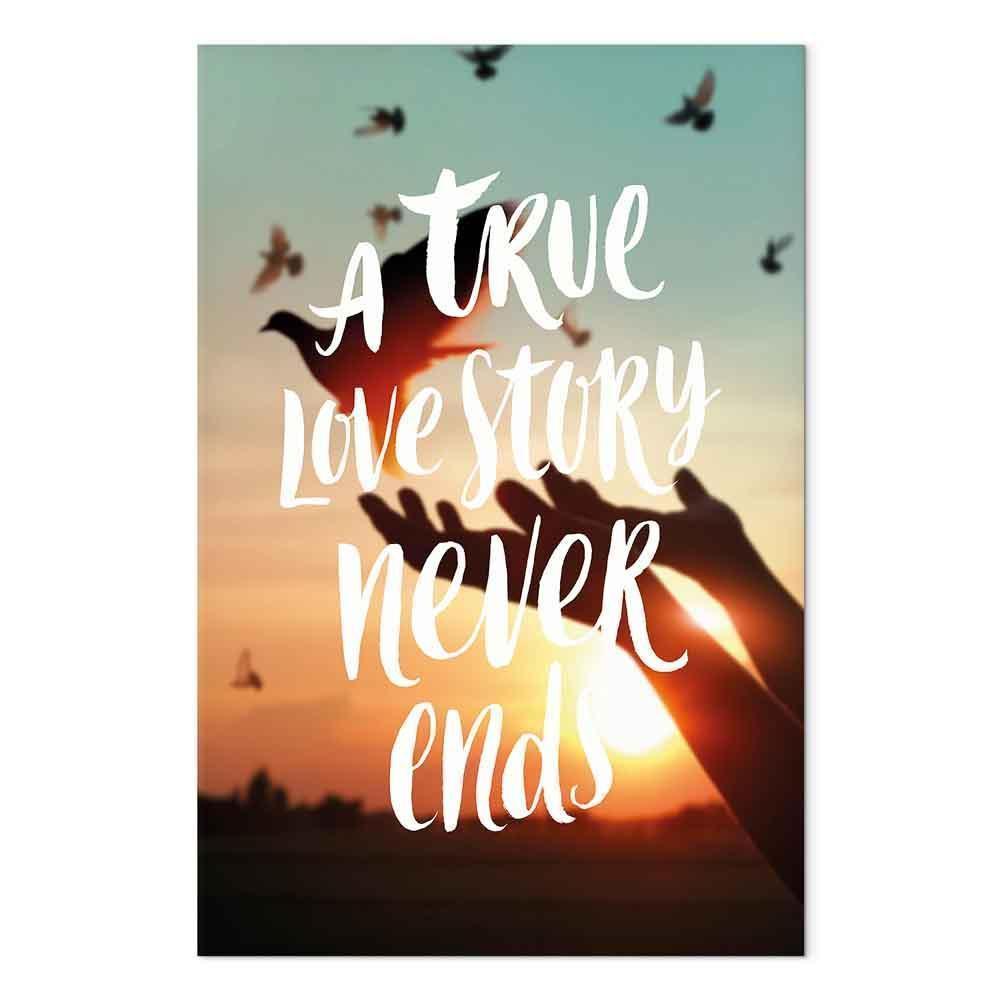 Obraz - A True Love Story Never Ends (1-częściowy) pionowy