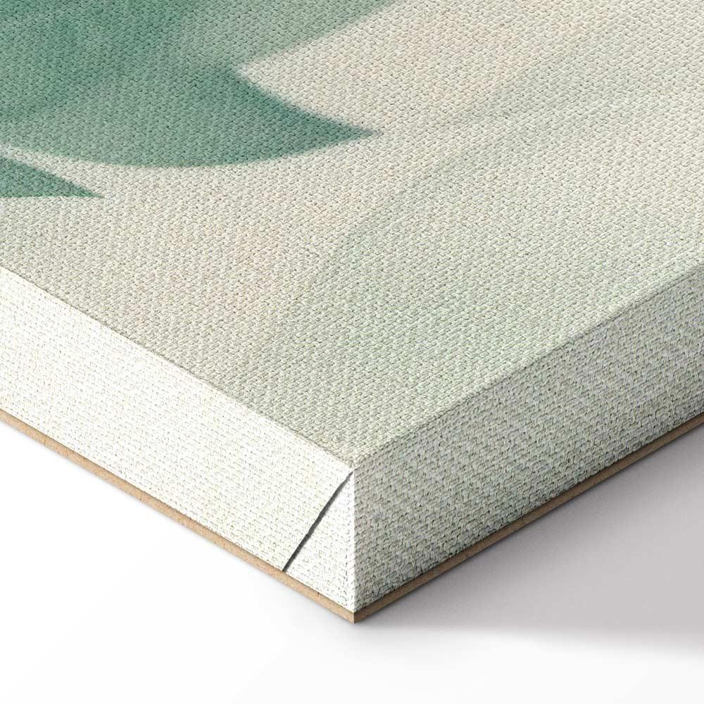 Obraz - Akwarelowy motyw botaniczny delikatne zielono-beżowe listki