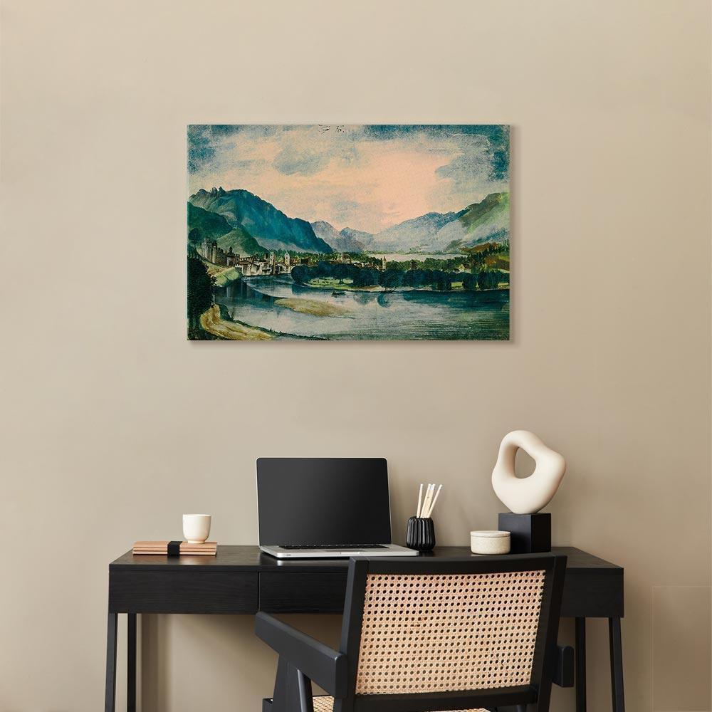 Obraz - Albrecht Dürer – Widok na Trydent od północy