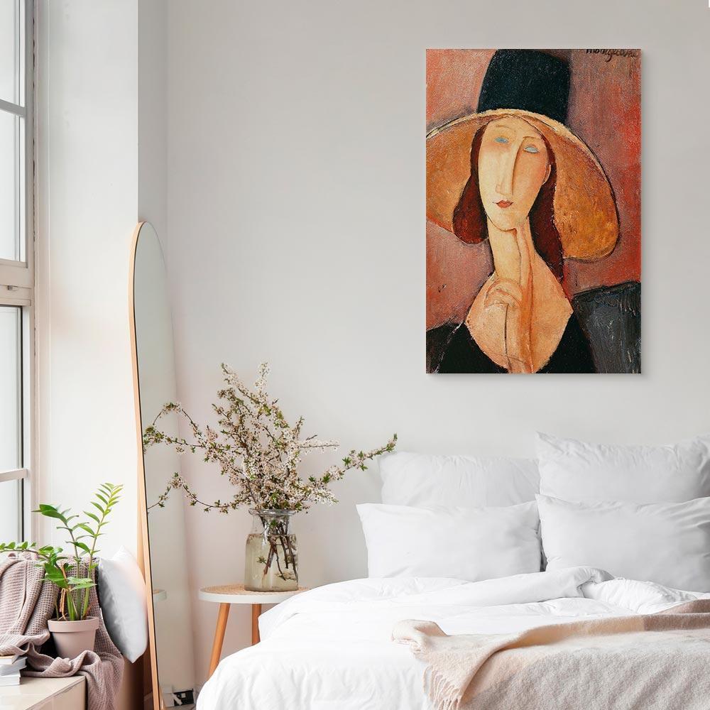 Obraz - Amedeo Modigliani – Portret Jeanne Hebuterne w dużym kapeluszu