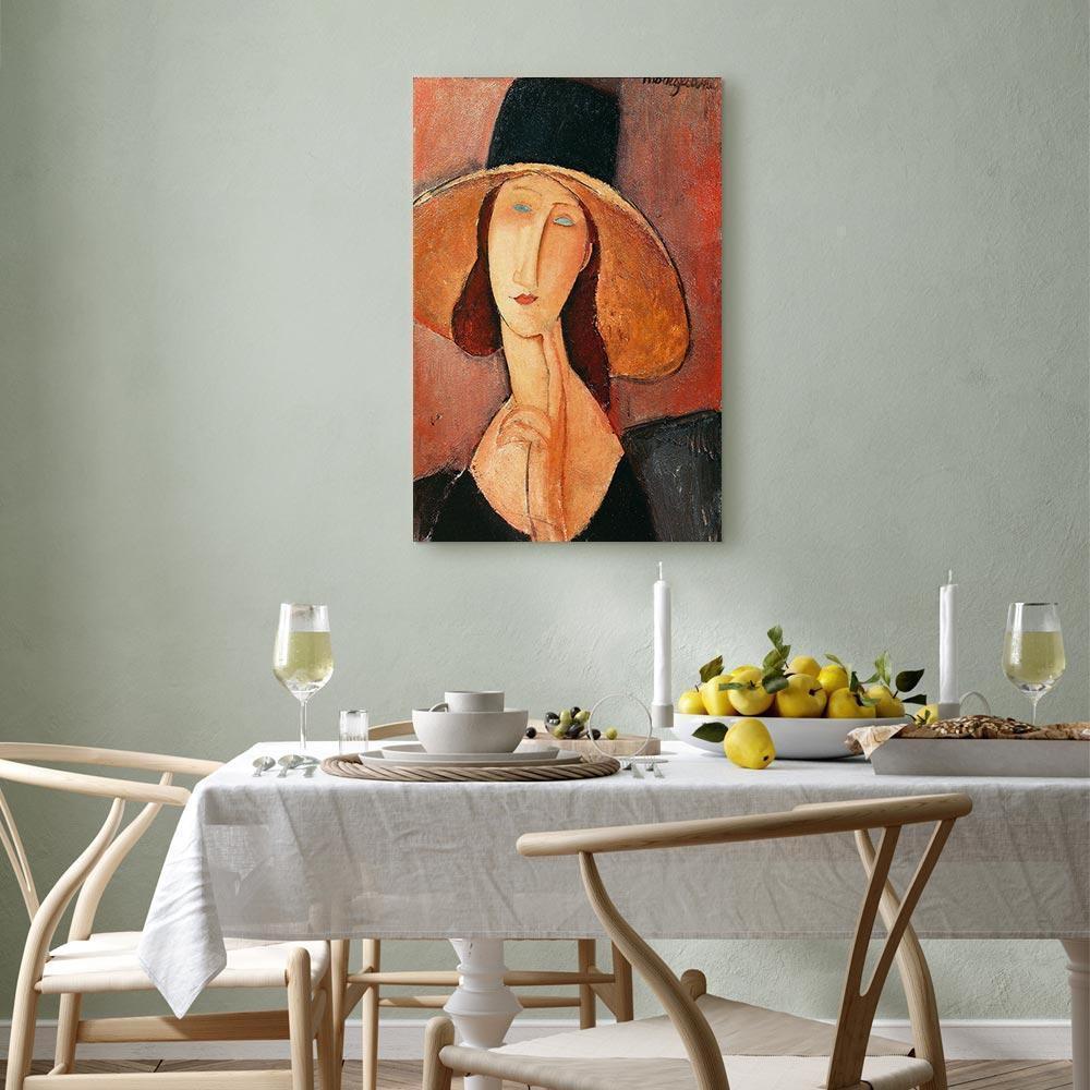 Obraz - Amedeo Modigliani – Portret Jeanne Hebuterne w dużym kapeluszu