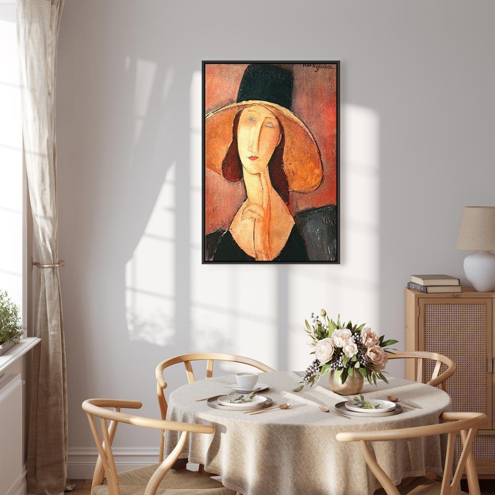 Obraz - Amedeo Modigliani – Portret Jeanne Hebuterne w dużym kapeluszu