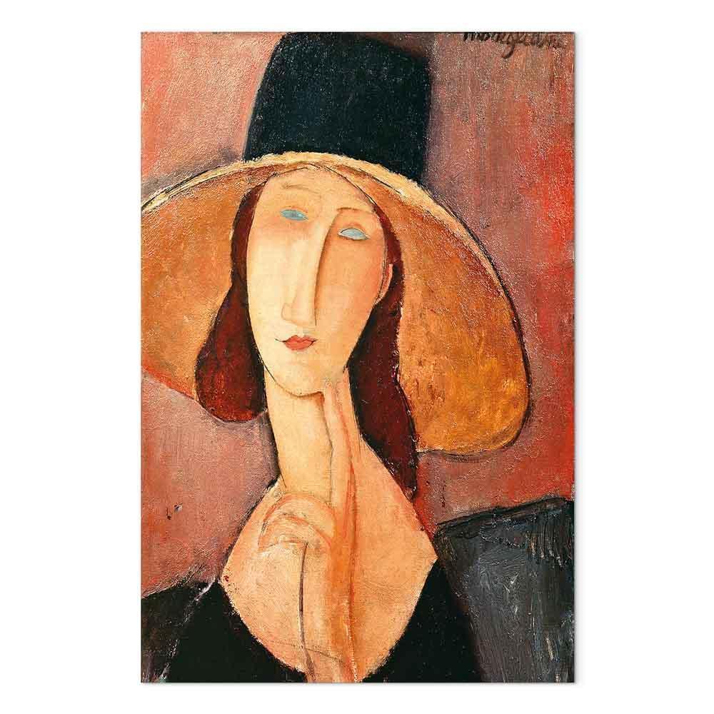 Obraz - Amedeo Modigliani – Portret Jeanne Hebuterne w dużym kapeluszu