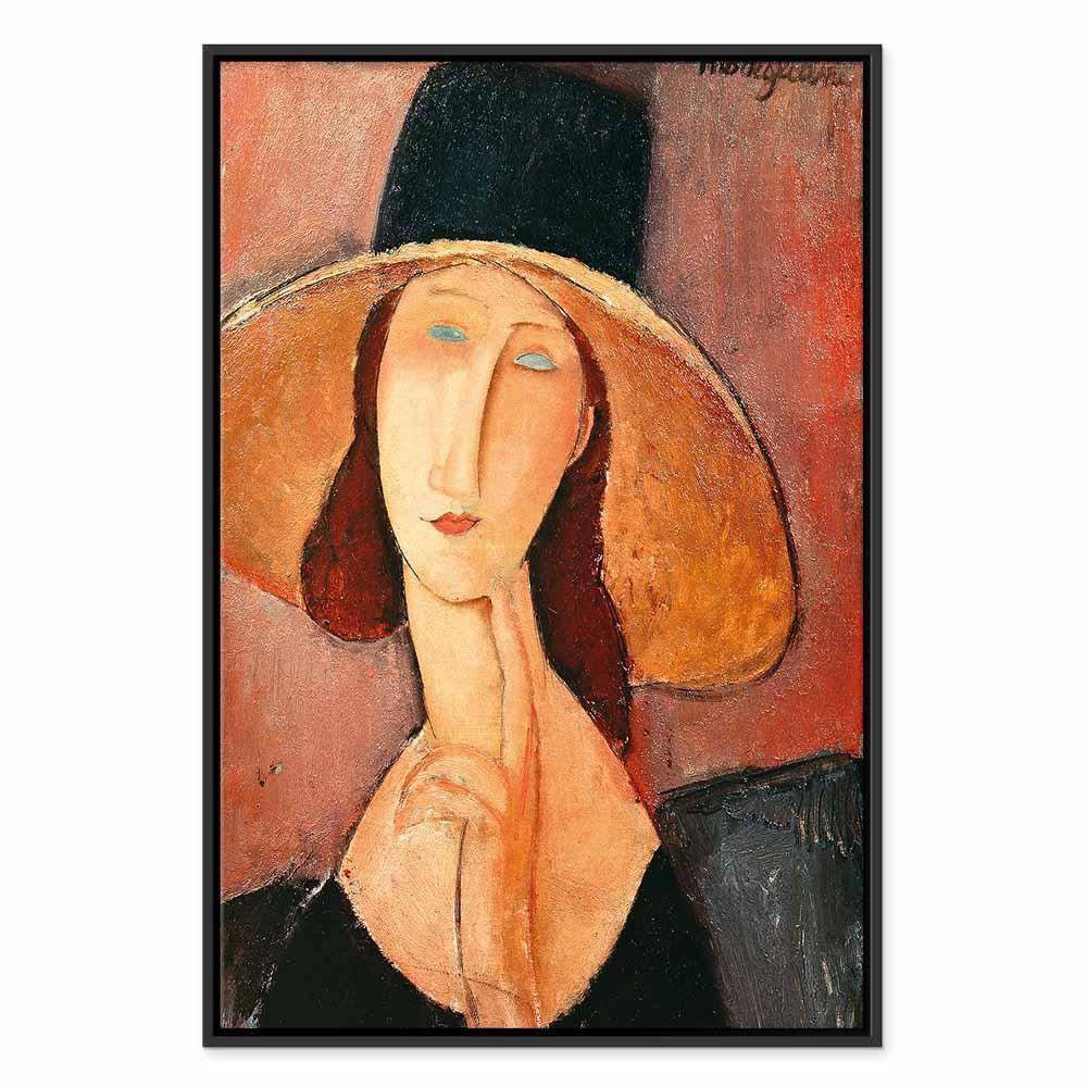 Obraz - Amedeo Modigliani – Portret Jeanne Hebuterne w dużym kapeluszu