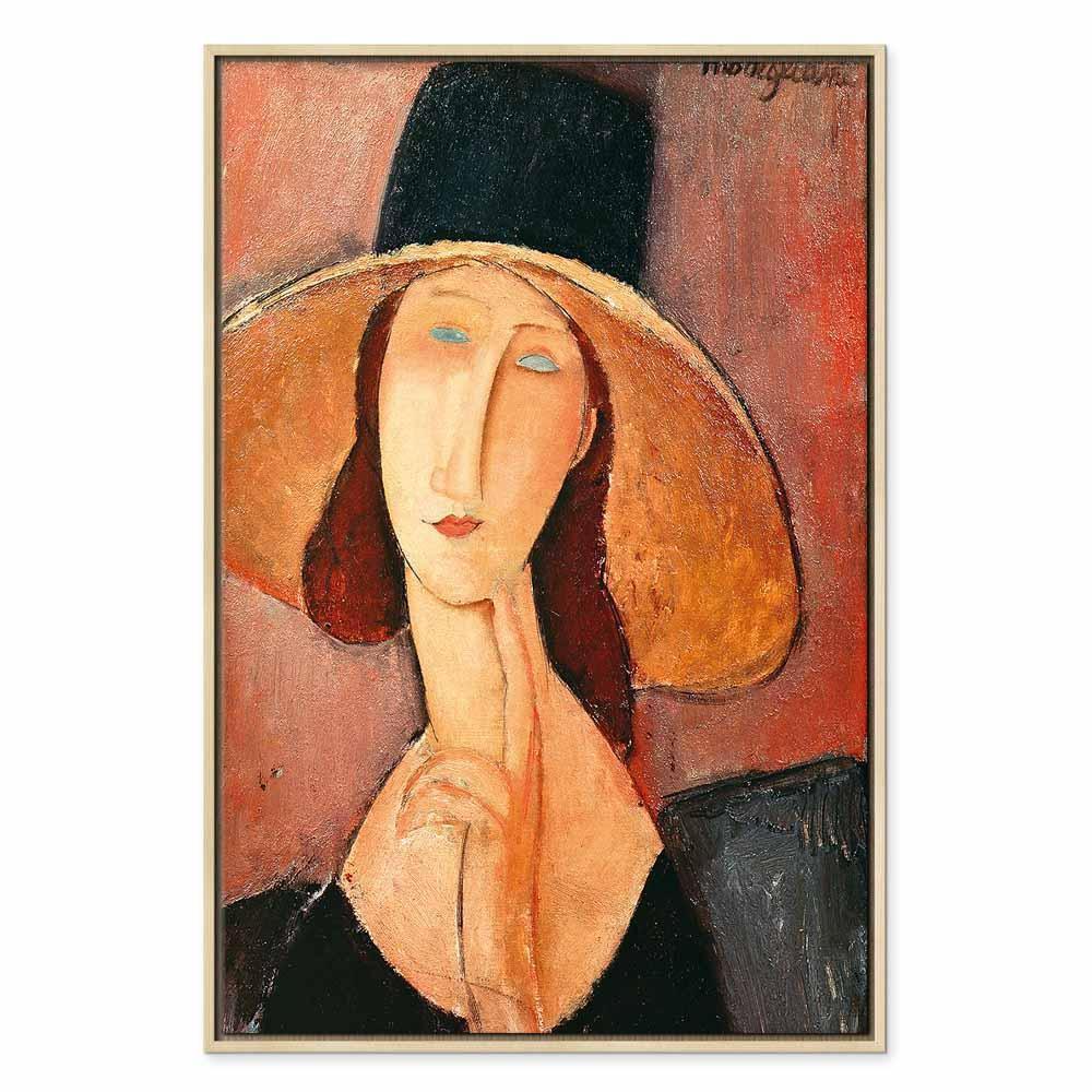 Obraz - Amedeo Modigliani – Portret Jeanne Hebuterne w dużym kapeluszu