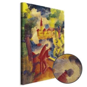 Obraz - August Macke – Mężczyźni na drodze nad jeziorem