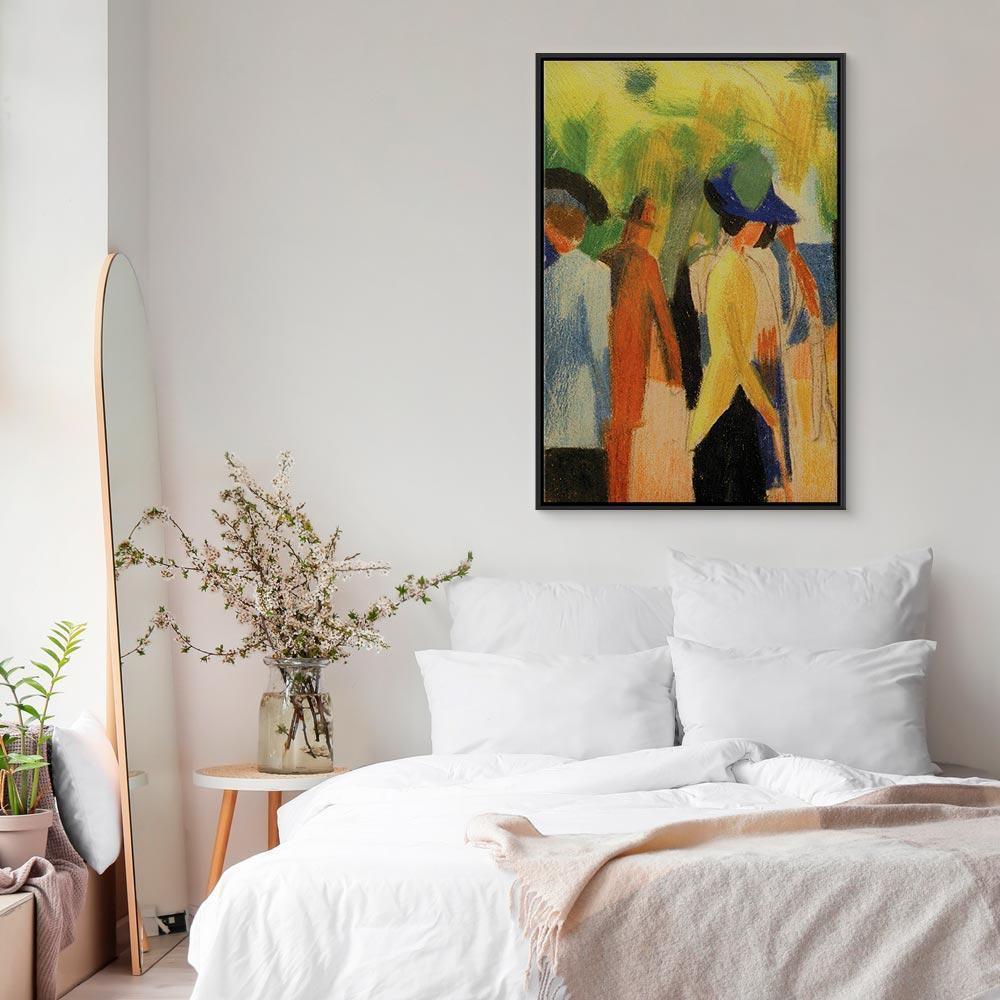 Obraz - August Macke – Spacerowicze pod drzewami (spacerowicze w parku)