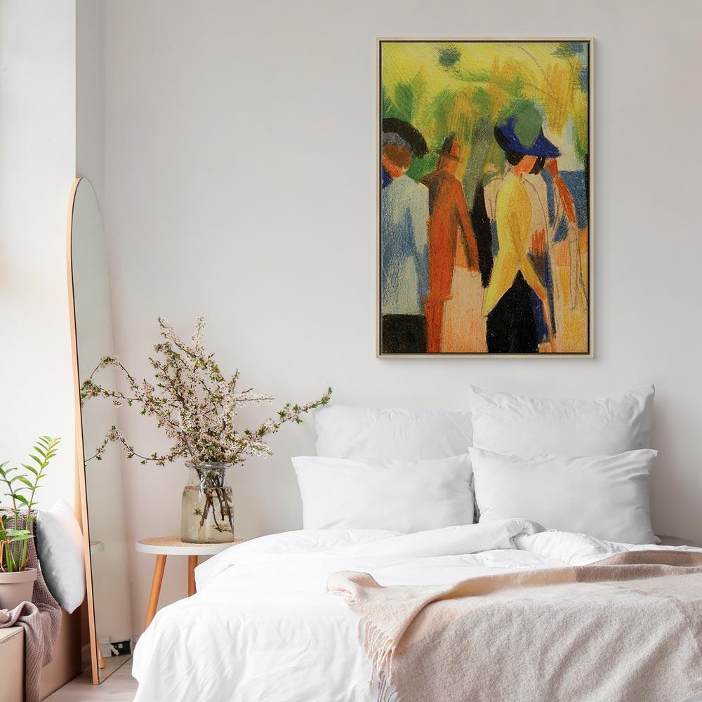 Obraz - August Macke – Spacerowicze pod drzewami (spacerowicze w parku)