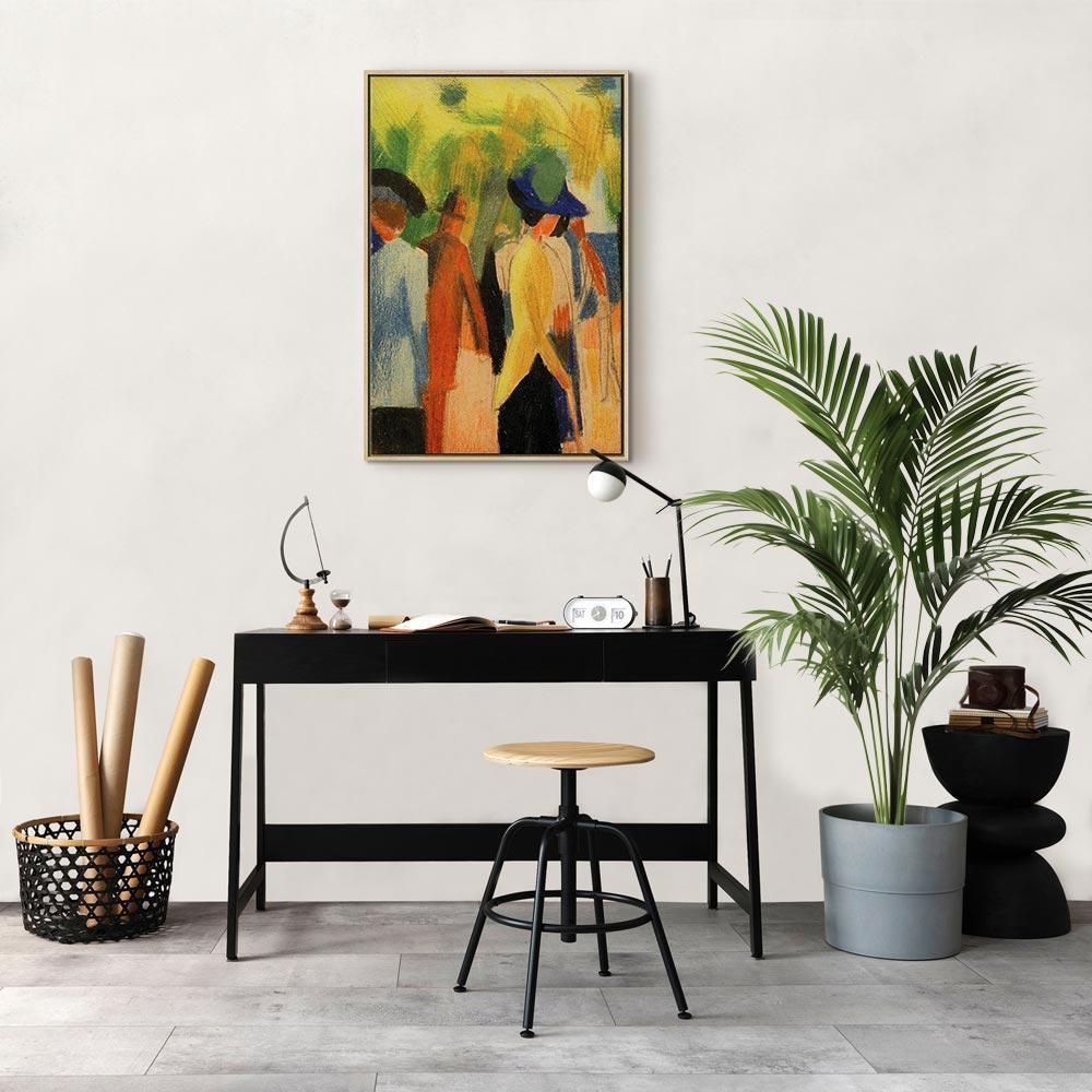 Obraz - August Macke – Spacerowicze pod drzewami (spacerowicze w parku)
