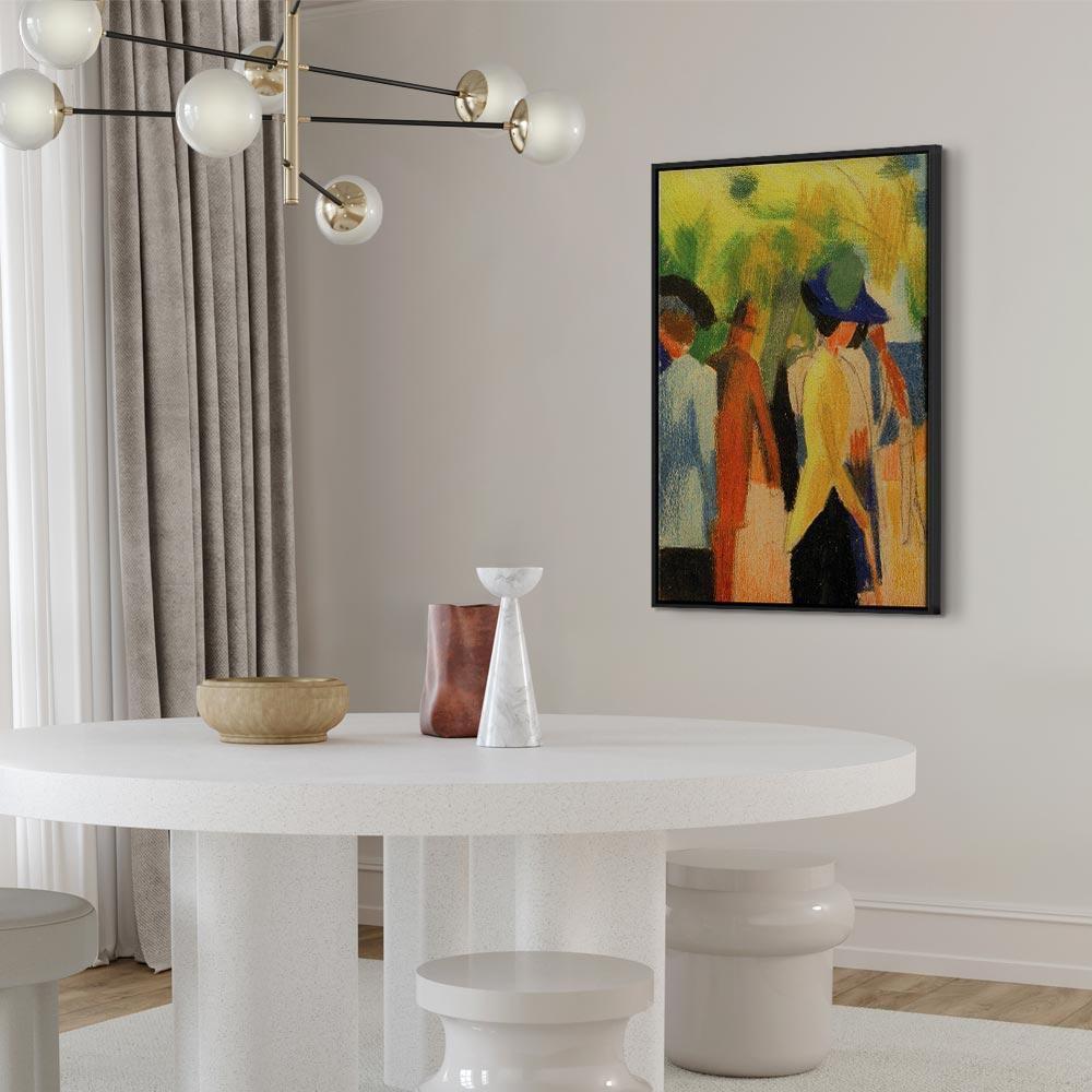 Obraz - August Macke – Spacerowicze pod drzewami (spacerowicze w parku)