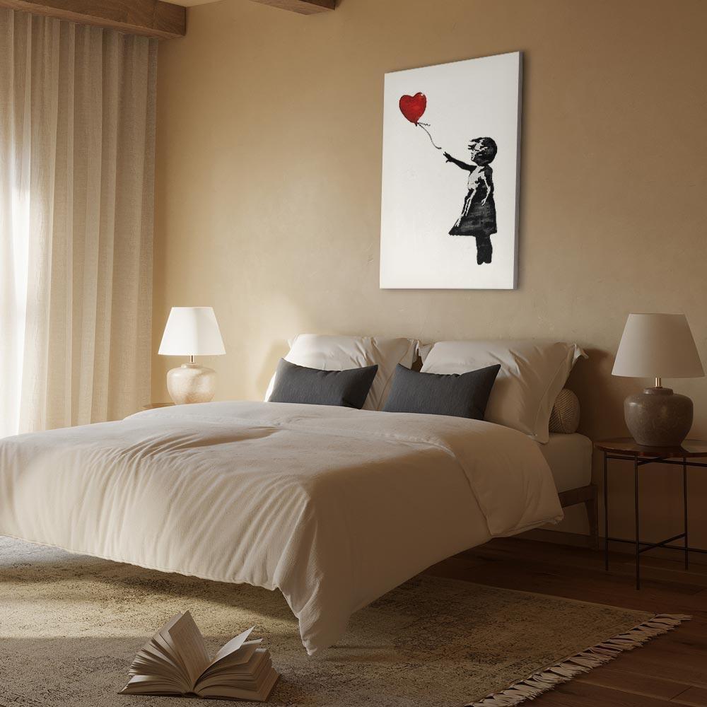 Obraz - Banksy: Dziewczynka z balonem (1-częściowy) pionowy