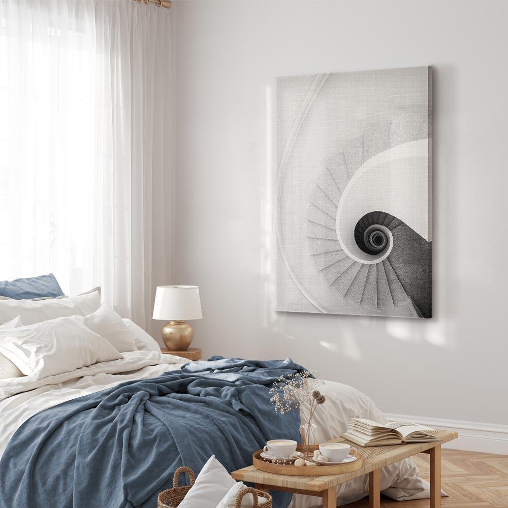 Obraz - Białe schody (1-częściowy) pionowy