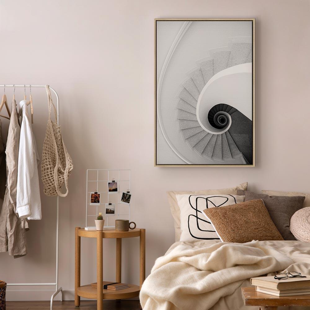 Obraz - Białe schody (1-częściowy) pionowy