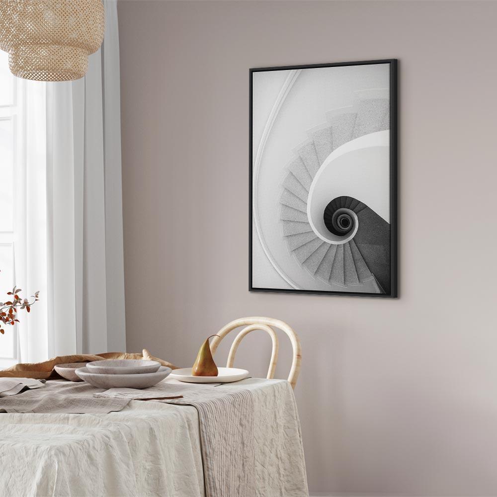 Obraz - Białe schody (1-częściowy) pionowy