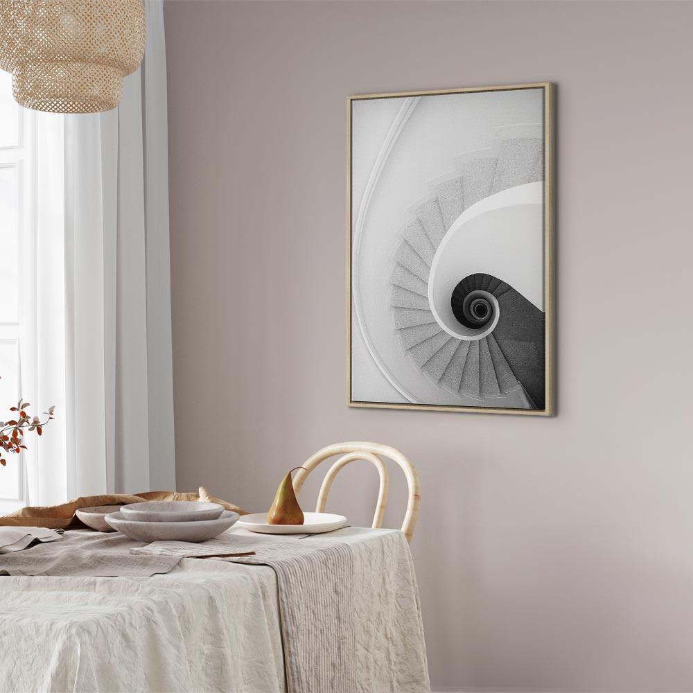 Obraz - Białe schody (1-częściowy) pionowy