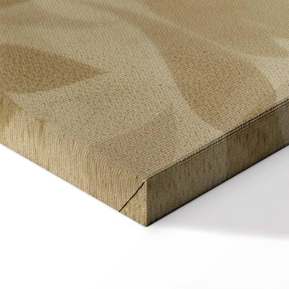 Obraz - Botaniczny motyw z listkami i pnączami w kolorach piaskowych