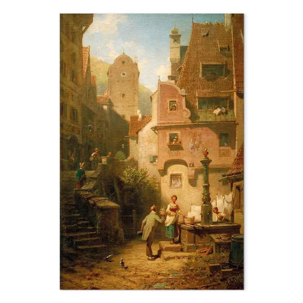 Obraz - Carl Spitzweg – Życzliwy prezentujący kwiaty